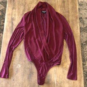 Deep low V-Neck thing bodysuit